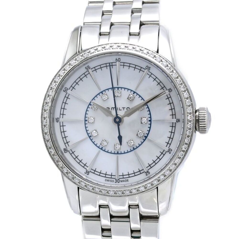 HAMILTON Hamilton Railroad Lady Diamond H40391191 H403910 Women's Watch Stain...